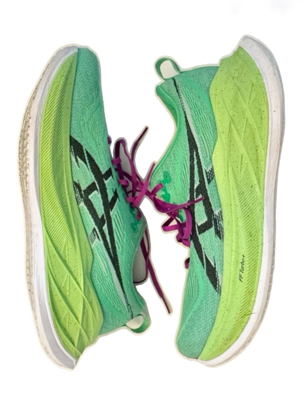 Asics Running Shoes Superblast 2 Vital Green and Black Men’s 11 Women’s 12.5 - Picture 6 of 11